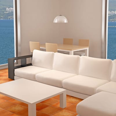 Antislip vloerstickers met beschermlaag - 30 terracotta vloertegelstickers ALGAJOLA - 100x120cm - 30 stickers 20x20cm