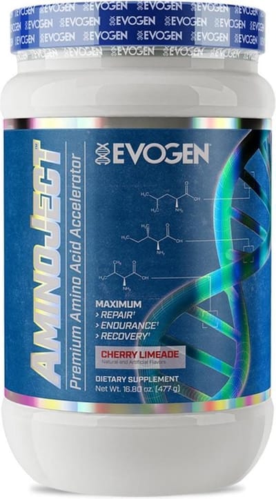 Evogen Nutrition - AminoJect Blue Raspberry 30 porties - Spieropbouw - Sportsupplement