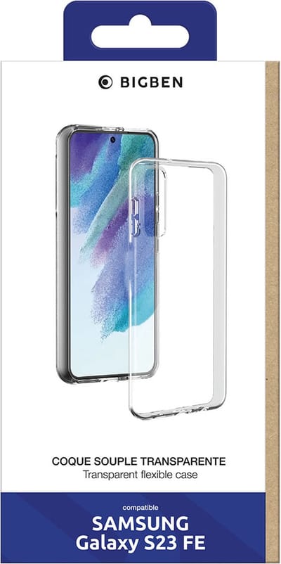 Bigben Connected, Hoesje geschikt voor Samsung Galaxy S23 FE - Flexibel & Ultra-thin TPU, Transparant