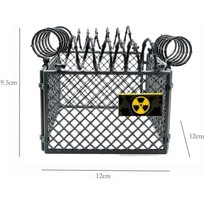 Briques de construction Panneau DIY Grillage de protection Briques de construction Grillage à poules Ressort Clôture militaire Scène Accessoires MOC black