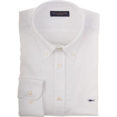 Paul & Shark Overhemd Shark Basic Oxford Wit / male
