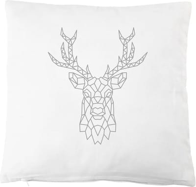 Rendier Kerstmis Kussenhoes - Zilver kleurig - 45x45 cm - Specialties By Eizook