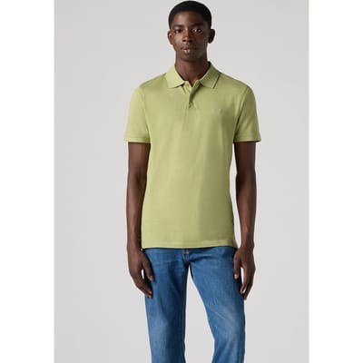 Levi's Slim Housemark Polo Sage Slub Maat: M | Poloshirts Outlet | Heren | Groen