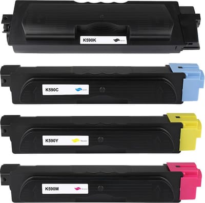 Kyocera TK-590K,TK-580 / TK-590C,TK-580 - Toner Multipack 4-delig - 1x Zwart, 1x Cyaan, 1x Magenta, 1x Geel - Huismerk Compatible - Geschikt voor Kyocera ECOSYS M6026cdn Kyocera ECOSYS M6026cidn Kyocera ECOSYS M6526cdn Kyocera ECOSYS M6526cidn