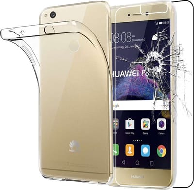 ebestStar - Hoes geschikt voor Huawei P8 Lite (2017), Back Cover, Beschermhoes anti-luchtbellen hoesje, Transparant + Gehard Glas