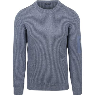 Suitable Mou Trui Melange Blauw - Maat XXL - Heren - Pullover - Sweater