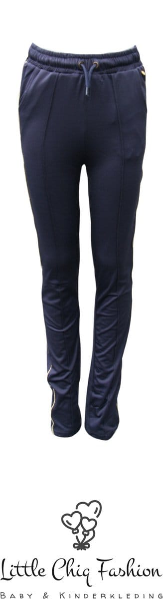 Funkle Girls Pants – Donkerblauw met Gouden Bies – Premium Kwaliteit