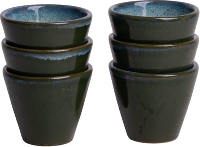 Espressomok - Evora - groen - set van 6 - Portugees stoneware