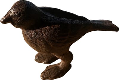 Tuinbeeld Vogel Gietijzer donkerbruin