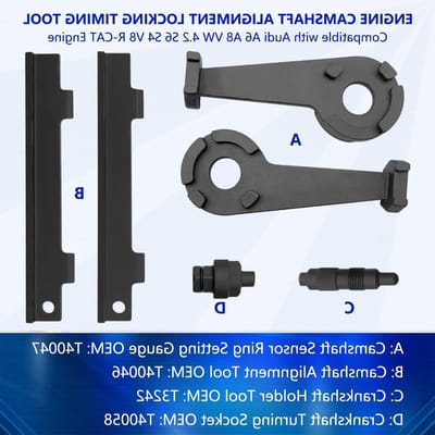 Motor Camshaft Alignement Locking Timing Tool voor Audi A6 A8 VW 4.2 S6 S4 V8 R-CAT, T40046 T40047 T3242 T40058, Precisie Gereedschap voor Motoronderhoud
