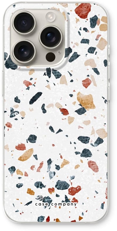 Case Company® - Hoesje geschikt voor iPhone 16 Pro hoesje - Terrazzo N°4 - Soft Cover Telefoonhoesje - Bescherming aan alle Kanten en Schermrand