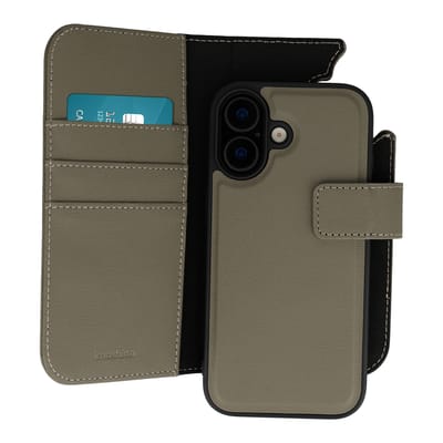 imoshion Hoesje - Geschikt voor Apple iPhone 17 - Uitneembare 2-in-1 Luxe Bookcase - Groen