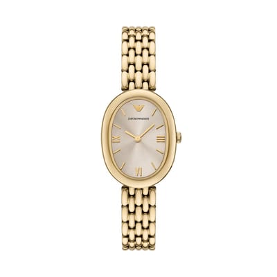 Emporio Armani Sinfonia Grijs Goud Roestvrij Staal Dames Quartz Analoog Horloge AR11707 grijs