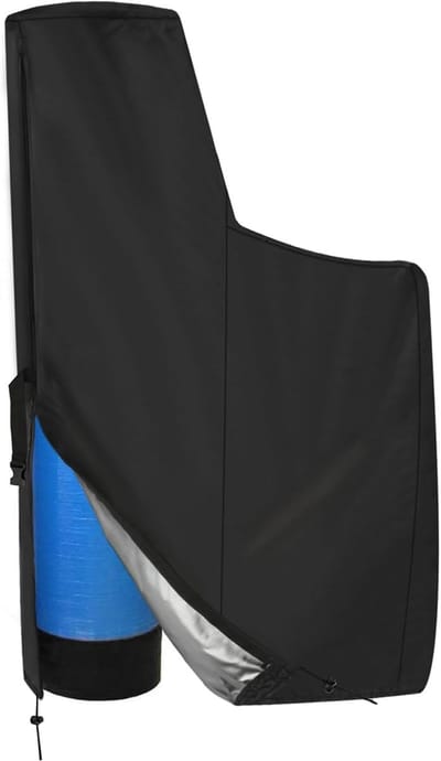 Waterontharder Hoes - Beschermhoes Zwaar Gebruik - Waterontharder Beschermen - Ventilatie Met Ritssluiting - 64x40x16 Inch - Zwart