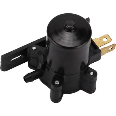 12V ruitenwisserpompmotor AWP01 met 2 aansluitingen, universeel onderdeel voor auto, vrachtwagen en bus. black