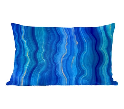 Sierkussens - Kussentjes Woonkamer - 50x30 cm - Agaat geode - Edelstenen - Blauw