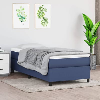 vidaXL - Boxspring - bed - 80x200 - cm - stof - blauw