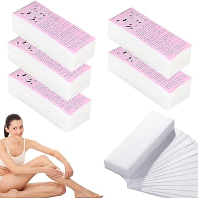 500 stuks vliesstrips voor warme was en suikerpasta, huidvriendelijke en scheurvaste ontharingsstrips van vlies voor elk type ontharing op been, borst, rug, intieme zone en gezicht (7 x 20 cm)