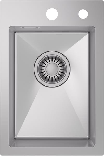 CECIPA max Spoelbak 30x45 cm - Spoelbak Keuken RVS - Spoelbakken Keuken - Wasbak Keuken - incl. Afvoerzeefje en Sifon