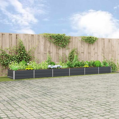 vidaXL - Plantenbak - Antraciet - 580 - x - 100 - x - 45 - cm - Gegalvaniseerd - staal