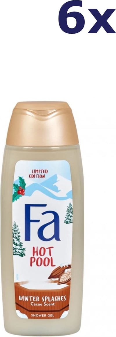 6x Fa Douchegel – Winter Splashes Hot Pool Cacao 250 ml
