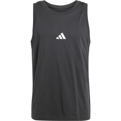 Adidas Essentials Small Logo Mouwloos T-shirt Zwart XS / Regular Man