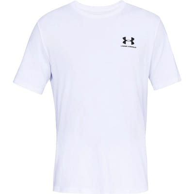 Under Armour Sportief T-shirt voor heren met logo op de borst (Wit, Zwart)