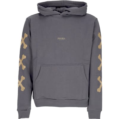 Cross Bones Hoodie Lichtgewicht herenhoodie Grijs/beige
