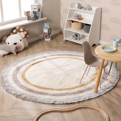 Little Olly Rond wasbaar kinderkleed - Milo Grijs - Ø 80cm