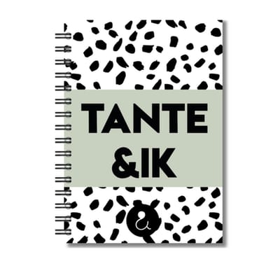 Invulboek Tante & Ik | Herinneringsboek Tante & Nichtje | A5 | Dots Groen