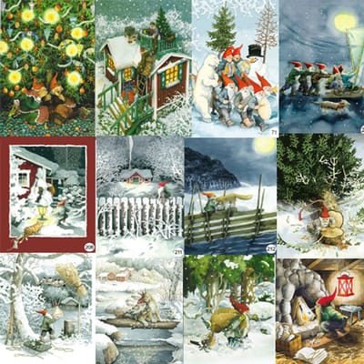 Kerstkaarten Inge Look  ( 12 stuks ) Uniek en mooi set Kerst 01