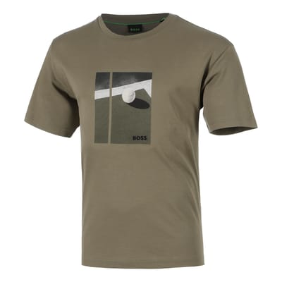 BOSS Join Relaxed T-shirt Heren-kaki