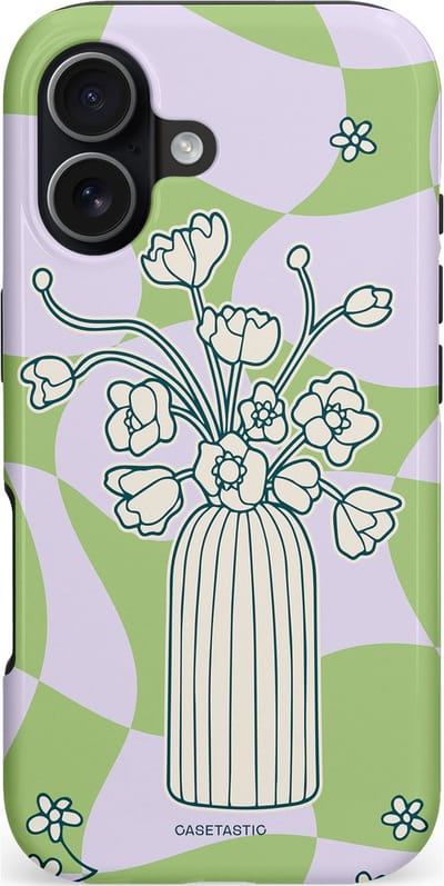 Casetastic hoesje geschikt voor Apple iPhone 17 - MagSafe - Dubbellaagse bescherming - Bosje vol groen - Fashion Case - Lichtgrijs Beige