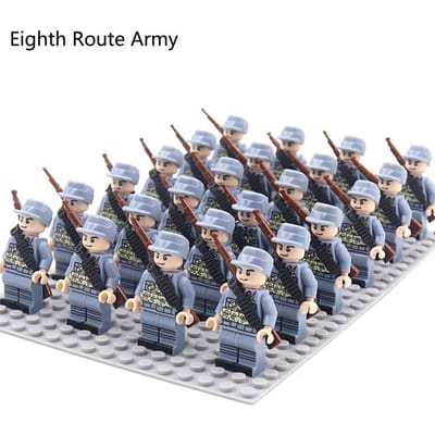 Seconde Guerre mondiale soldat militaire set de briques miniatures armée poupée humanoïde figurine d'action Corps des Marines jouet brique cadeau pièces de soldat