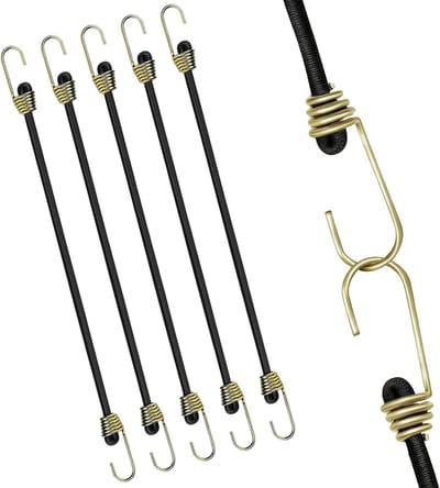 Bagage Spanners - Elastische Koorden - Vastzetten Lading - Met Staal Haken - 60 cm Lengte - Zwart