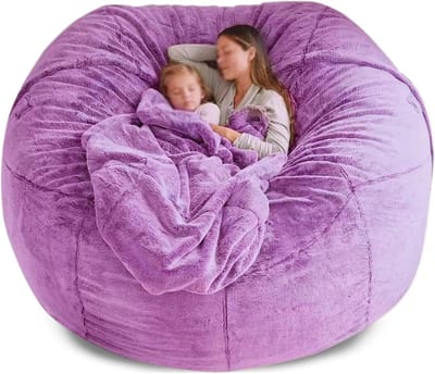 Zitzakhoes XXL - Zitzak Lounge - Ontspannen Zitten - Zacht Velvet Materiaal - 150 x 75 cm - Paars