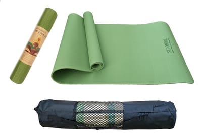 SUNMOOL Fitnessmat - Yogamat - TPE - Eco Friendly - Non Slip - 183 x 61 x 0.6 cm - Groen
