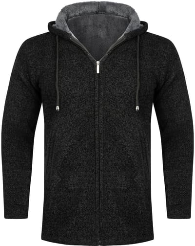 ALLTHEMEN Heren Trui - Capuchon en Gevoerd Outdoorvest - S