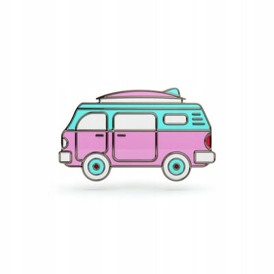 PINETS Roze Camper Pin - Reizen & Vakantie Collectie