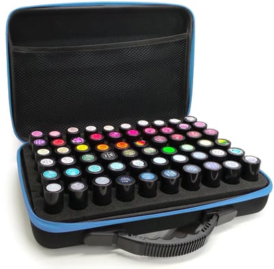 Frezarkowo - Organisator voor 60 Nagellakken - Blauw - Licht - Handvat