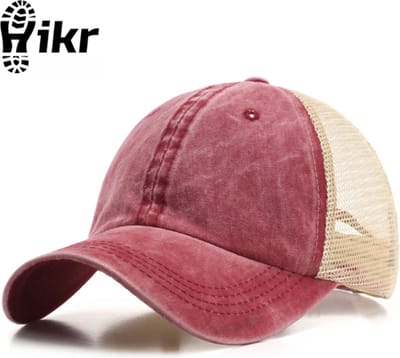 Hikr® Trucker Cap - Half mesh lichtgewicht hardloop pet - Heren & Dames - Baseball cap - One size sport cap - Unisex - Outdoor - Sporten - Hiking & Wandelen