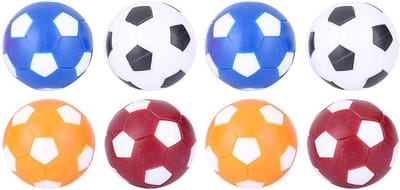 Mini voetbal - Reserveballen tafel - Tafelspel plezier - Duurzaam kunststof - 8 stuks 36 mm - Kleurrijk
