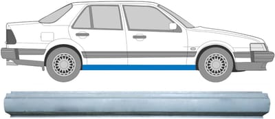 Reparatie dorpel voor Saab 9000 1985-1998 / Links = Rechts (symmetrisch)
