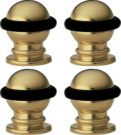 AMIG Deurstopper/deurbuffer - 4x - D22mm - inclusief schroeven - goud