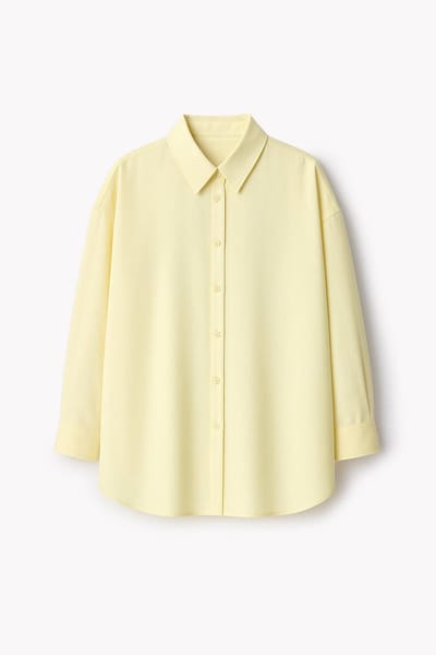 Touché Privé - Oversized poplin blouse - Lichtgeel - Dames