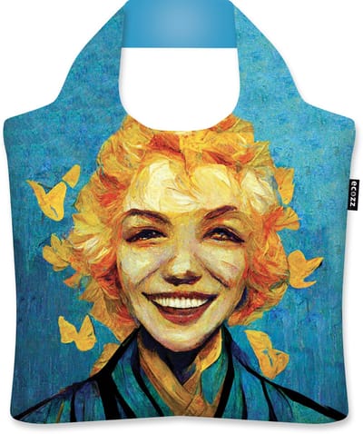 Ecozz - Marilyn Monroe - 100% gerecycled (rPet) – Öko-Tex - Voorzien van rits - Afsluitbaar - Opvouwbare boodschappentas - Waterresistant – Shopper - Eco-vriendelijk - Duurzaam - Ecoshopper