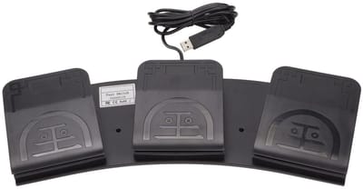 OmGoods - Dailygoody - USB Triple Footswitch Pedal - Drie Knoppen Voetpedaal voor PC en Gaming
