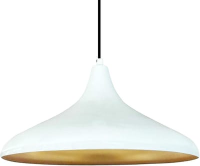 Bamyum Champion Wit Hanglampen Metalen 1xE27 Fitting Ø 35 cm Pendellamp Voor Binnen Binnenkleur is Goud