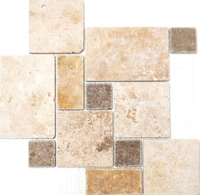 Mozaïektegels Mix - Natuursteen Tegels - Keuken Wanddecoratie - Mix van Vormen - 10 mm Dikte - Beige