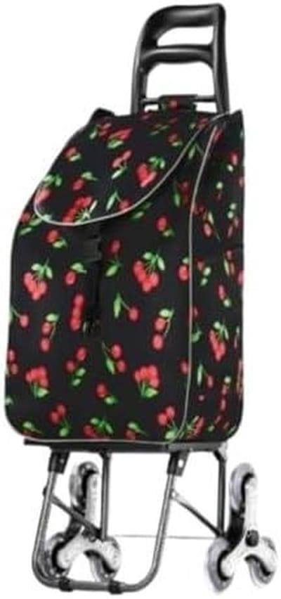 Boodschappentrolley - Winkelwagen - Boodschappen doen - 6-wielig traplopen - 88x40cm - Zwart